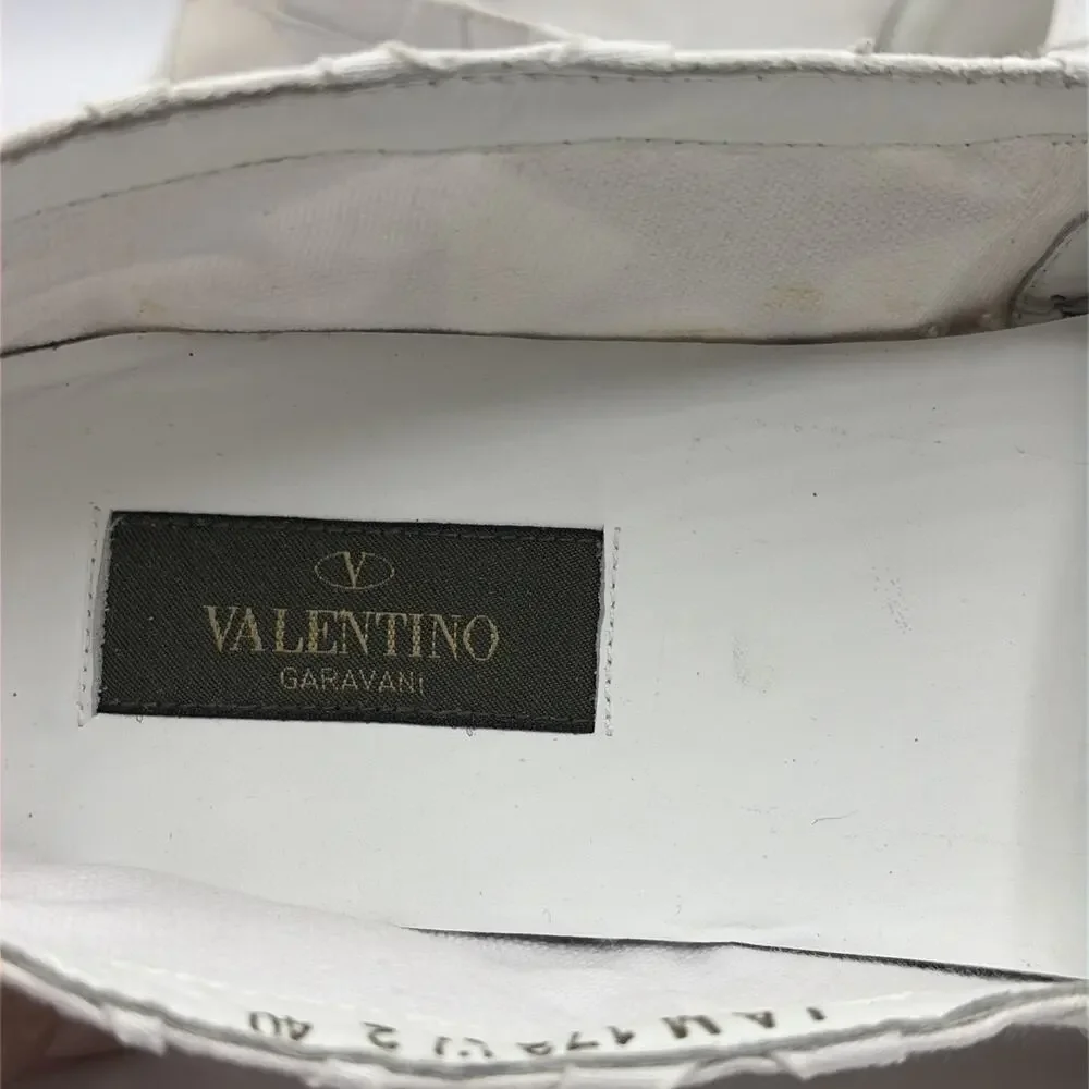 Valentino Garavani Star Bianco Canvas Espadrilles White EU 40 Made in Spain
